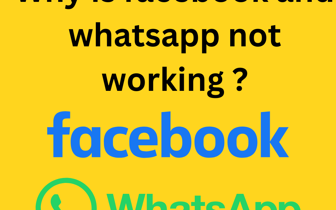 Why is facebook and whatsapp not working ?